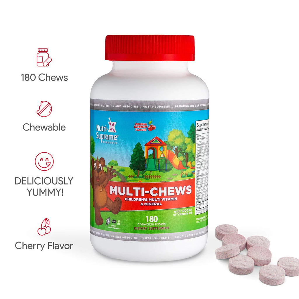 Kosher Children's Multi-Vitamin & Mineral Cherry Flavor 180 Wafers I24634