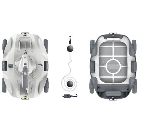 Cordless Robotic Pool Cleaner with Batteries and Charger Cable Y853