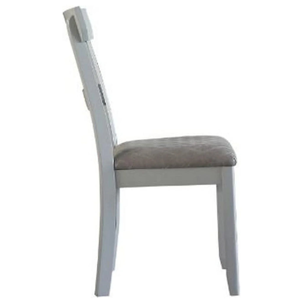 Beige Fabric Side Chair Set of 2 K668940