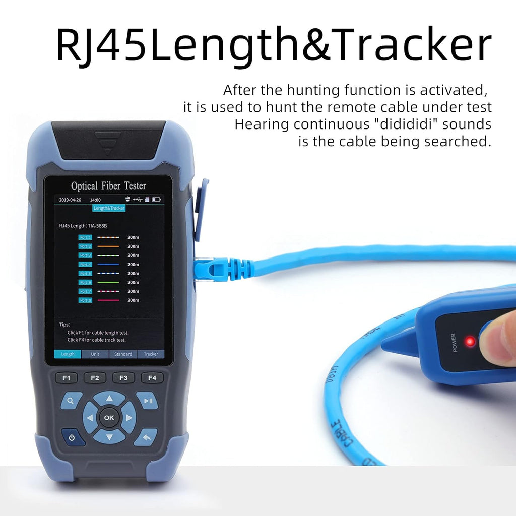 OTDR Fiber Optic Tester 1310/1550nm with OPM OLS RJ45 VFL Test Q361497