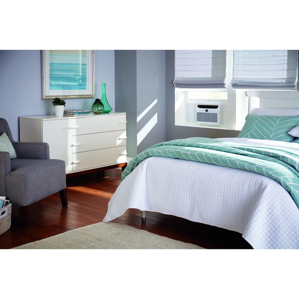 5,000 BTU Window-Mounted Air Conditioner with Remote Control, White I86481
