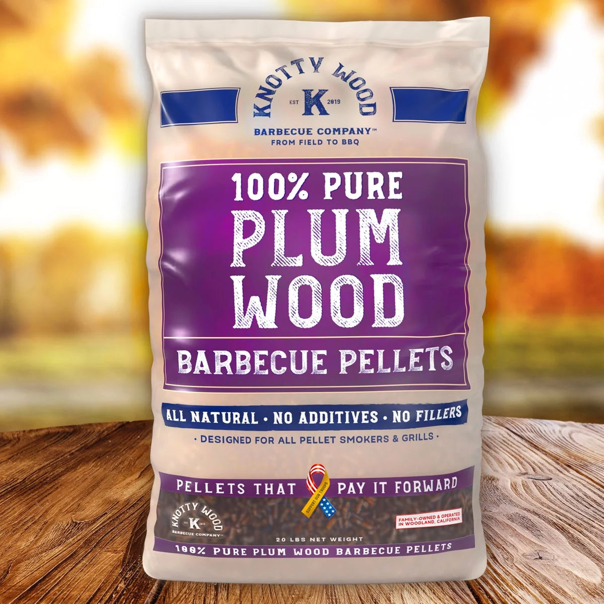 Plum Wood BBQ Cooking Pellets 40 lbs X3937