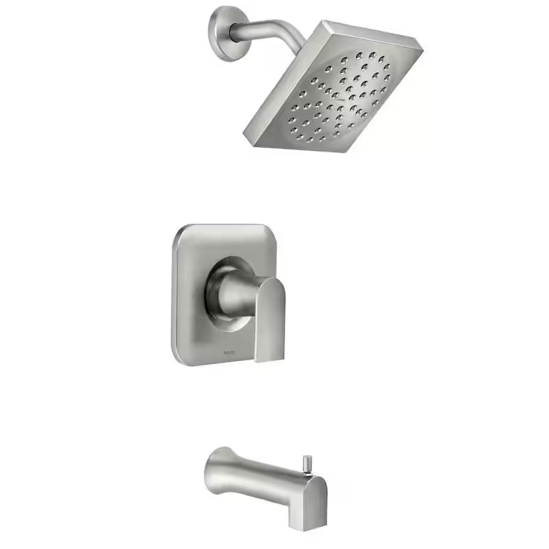 Single-Handle 1-Spray Tub and Shower Faucet Brushed Nickel B7714