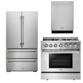 36 Dual Fuel Range, Dishwasher, Refrigerator R8350