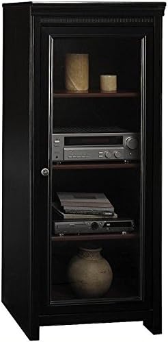 Audio Cabinet with 2 Adjustable Shelves in Antique Black R659057