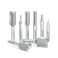 8 Pc Carbide Tipped Straight Plunge 1/4 inch Shank P443279