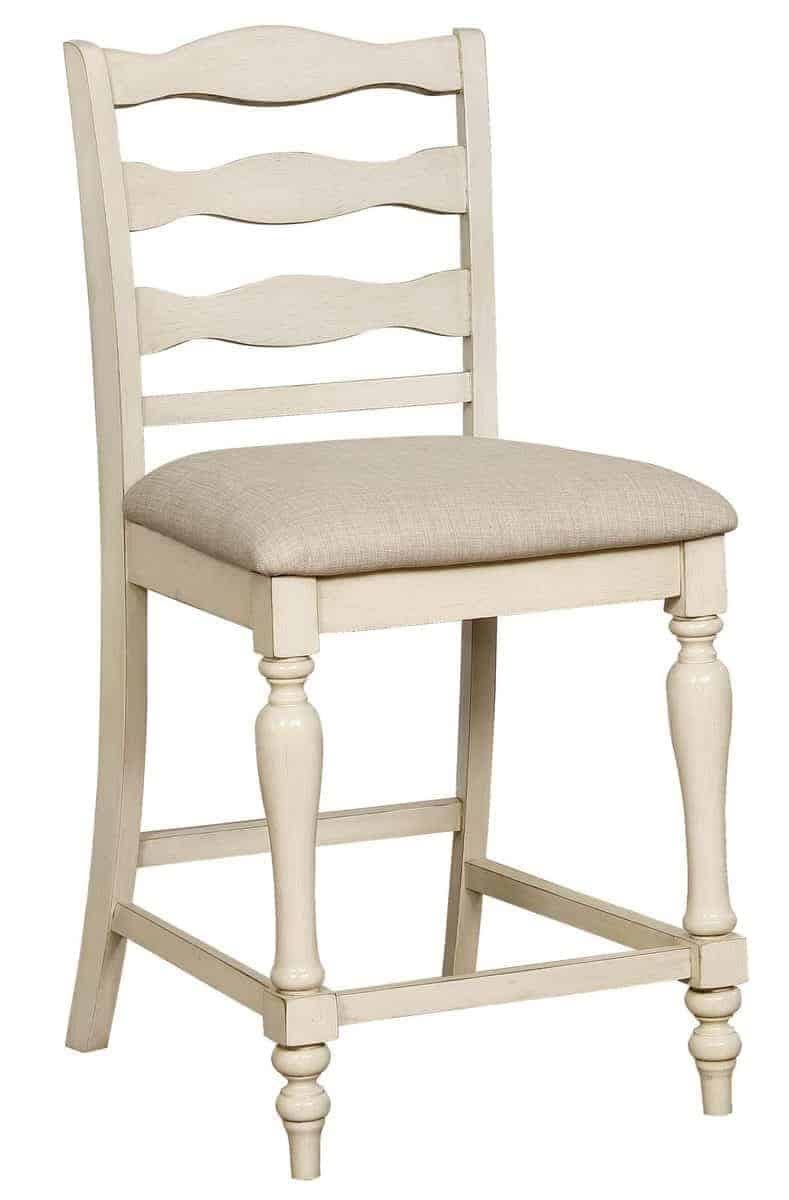 White Counter Stool Set of 2 E421235