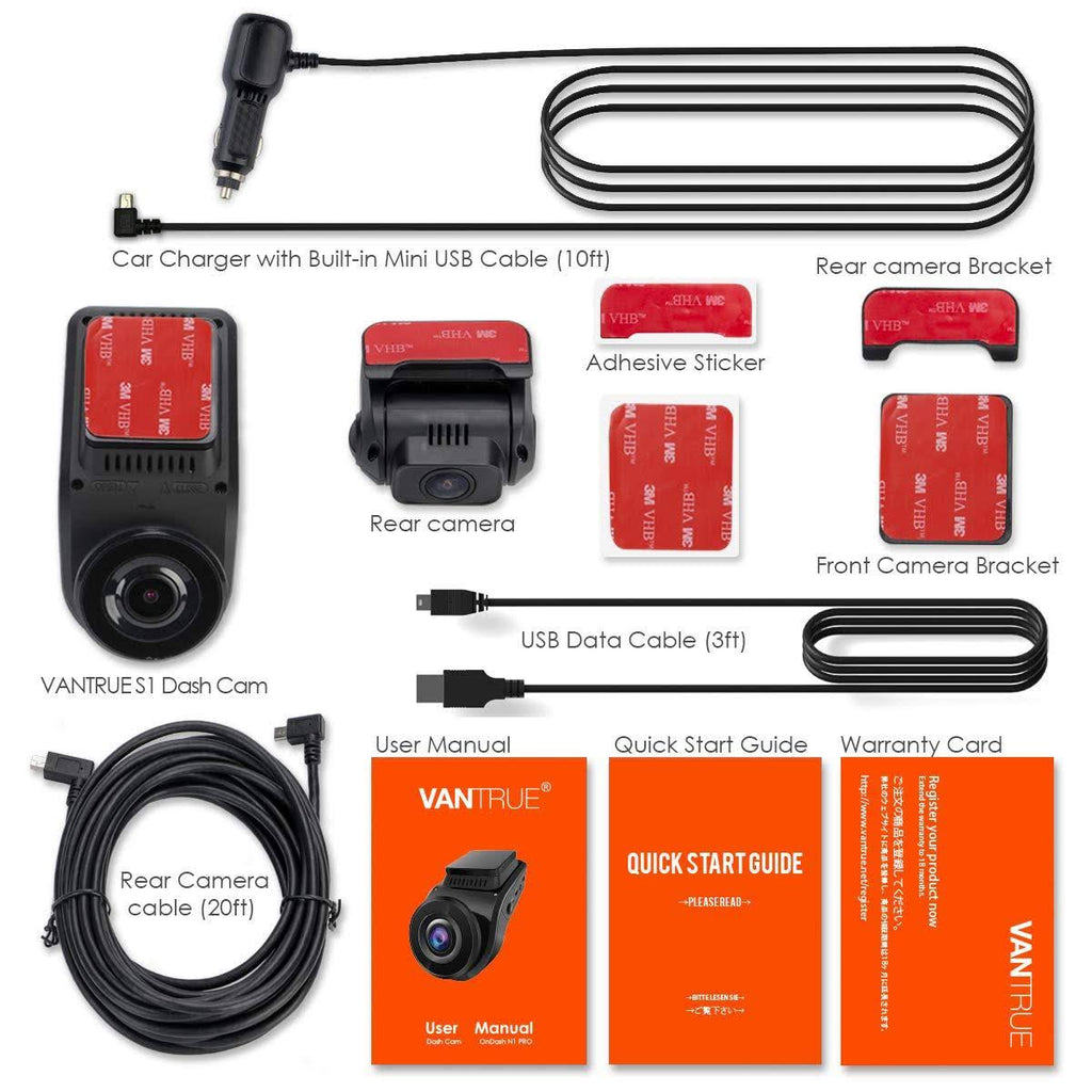 Dual 1080p FHD Dash Cam Front and Rear X947890