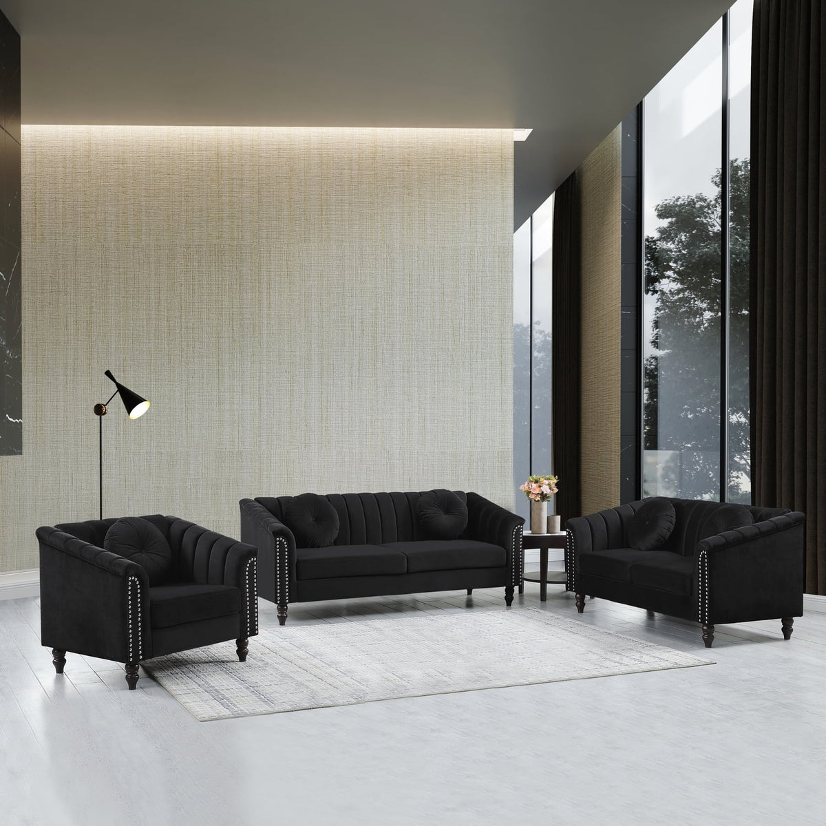 3 Pieces Modular Sectional Sofa Set A737226