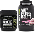 Unflavored Creatine Monohydrate and Strawberry Ice Cream Whey Protein Isolate Z810