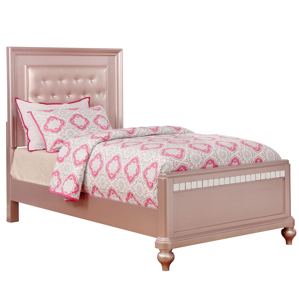 Rose Pink Full Panel Bed Y2136