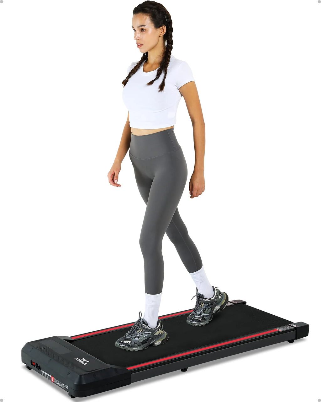 Black Portable Under Desk Treadmill with Remote Control Y387