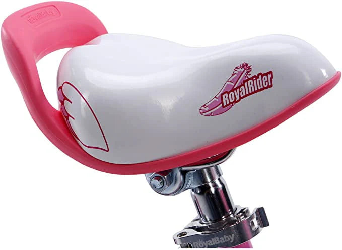 12 In. Beginner Bicycles with Training Wheels, Pink and White J637