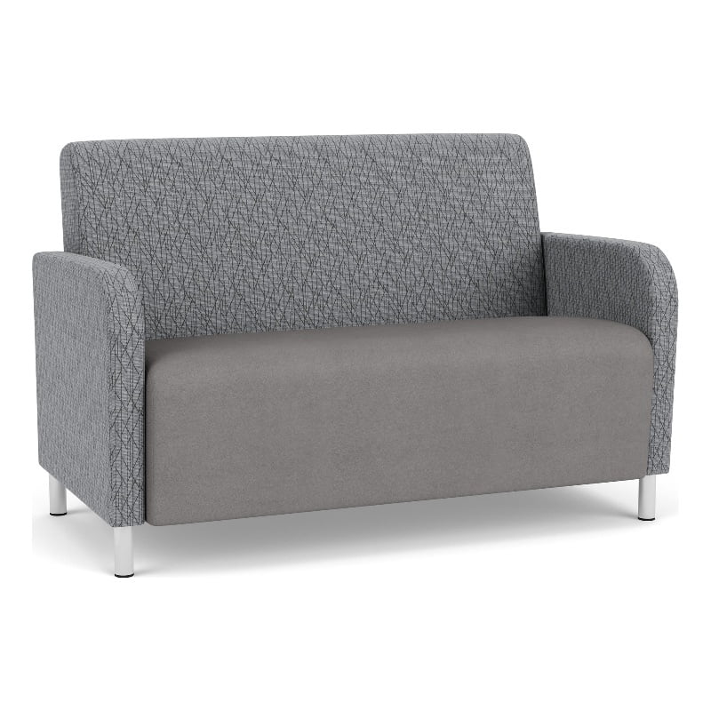 Gray Polyurethane Fabric Lounge Loveseat L3724