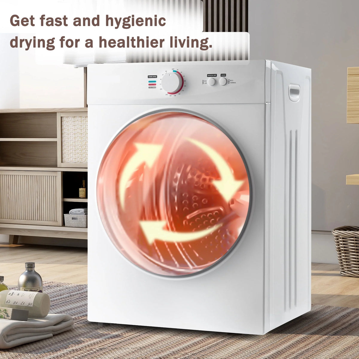 6.6lbs Portable Stainless Steel Laundry Dryer F854798