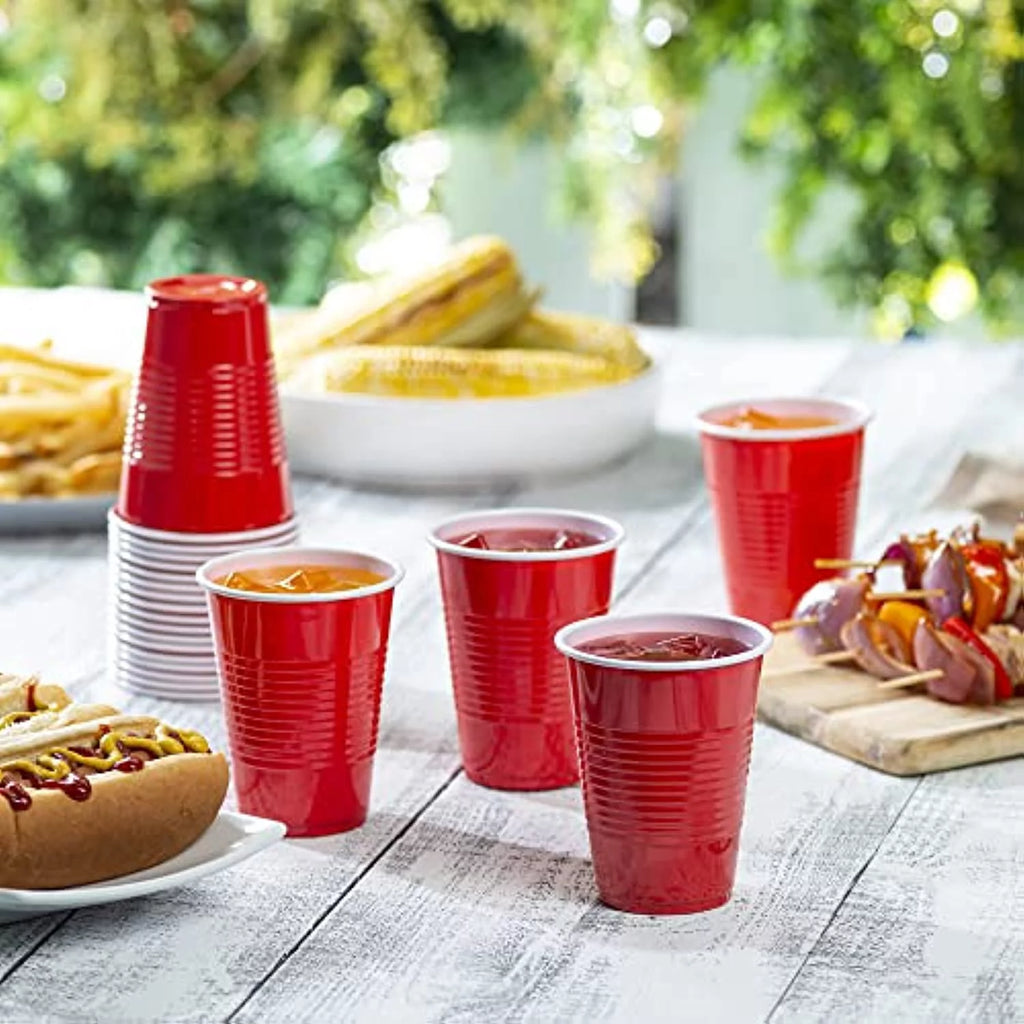 9 Oz Red Disposable Plastic Cups 240 Count U45192