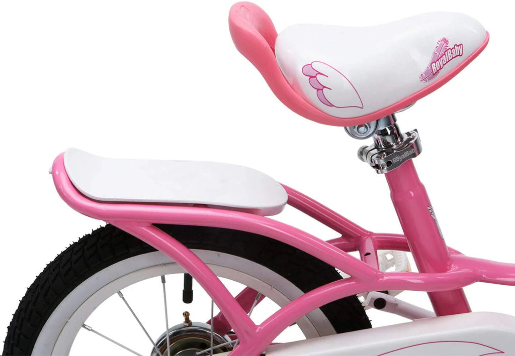 12 In. Beginner Bicycles with Training Wheels, Pink and White J637