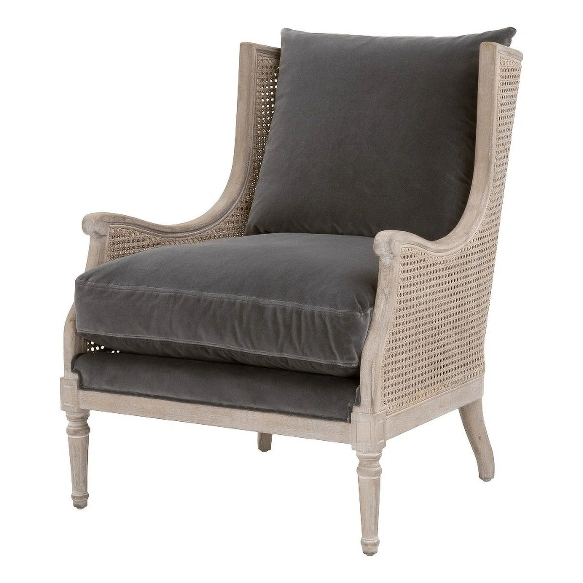 Gray Velvet Club Chair S179