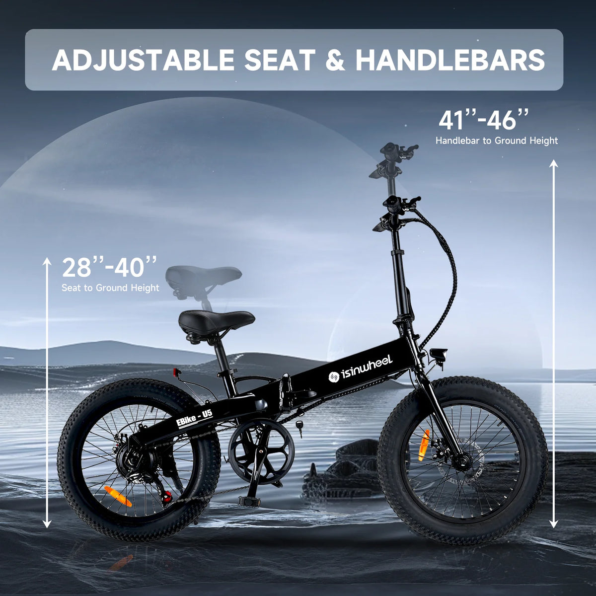 500W 20MPH 45+ Mile Folding Electric Bike O3232