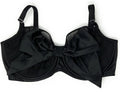 Push-Up Bra Black Mesh Satin Bow 36DD B107144
