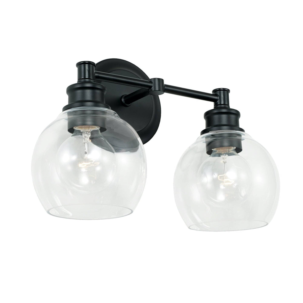 2 Light Matte Black Vanity P709434