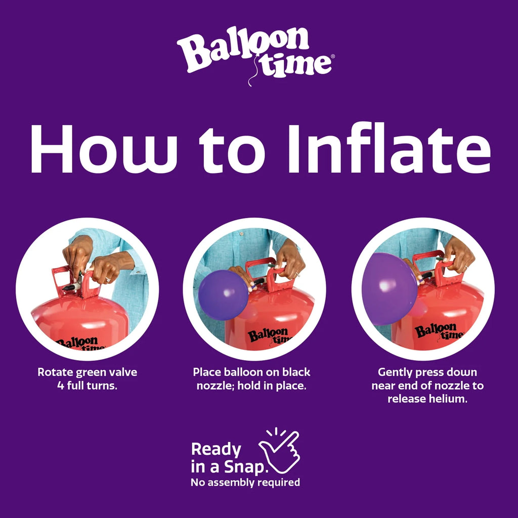 12in Jumbo Helium Tank Kit with Latex Balloons P707048