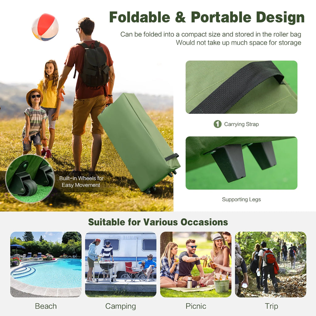 2-Person Pop-Up Tent Camping Cot with Air Mattress and Sleeping Bag J831