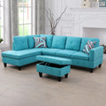97" 3-Piece Sectional Sofa Set with Ottoman E816568