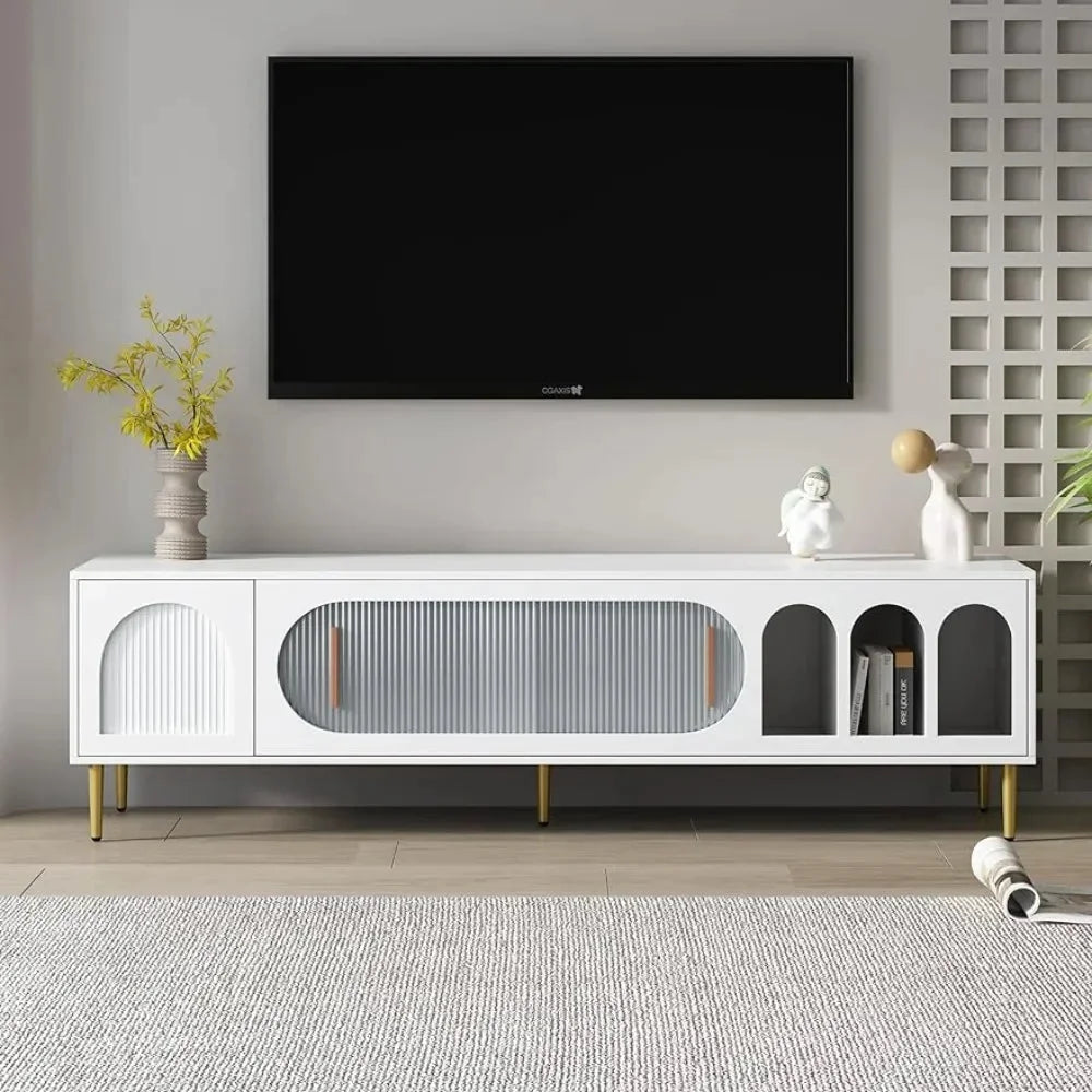 3 Shelves 2 Cupboards TV Stand Cabinet M5198