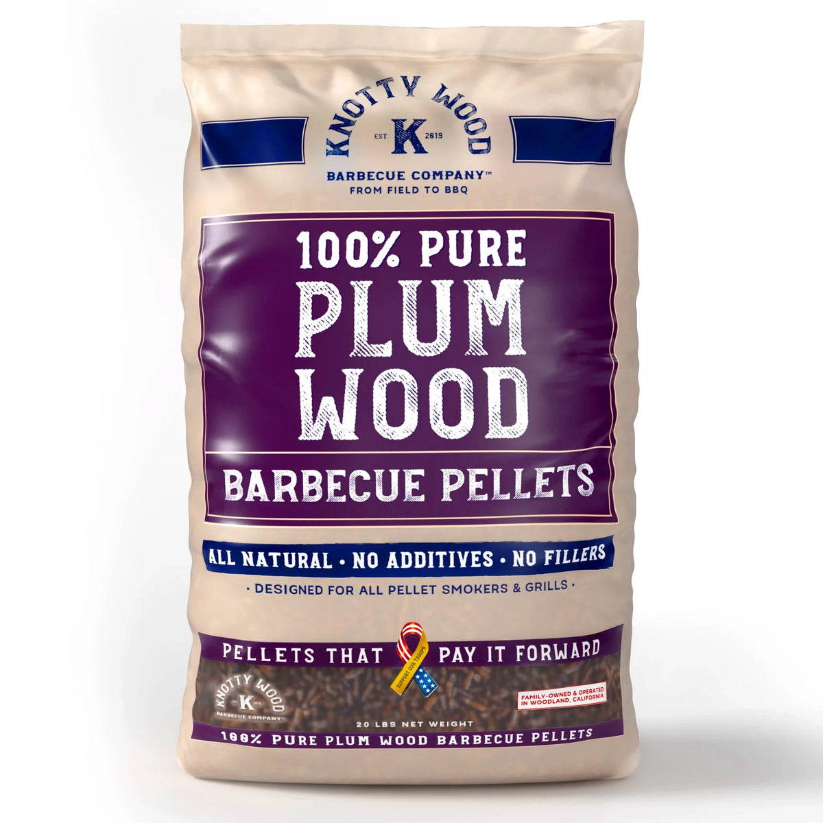 Plum Wood BBQ Cooking Pellets 40 lbs X3937