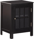 Black Modern Farmhouse Accent Cabinet End Table T9844
