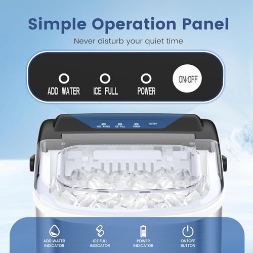 Stainless Steel Countertop Ice Maker, 26.5Lbs per Day, Portable with Auto-Cleaning Y165