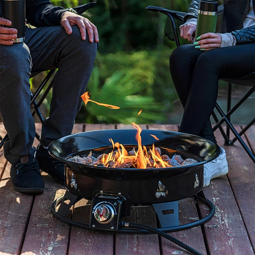 24-Inch 58,000 BTU Propane Gas Fire Pit with Cover X16594