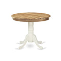 Antique 36 inch Round Acacia Wood Pedestal Dining Table Z512710