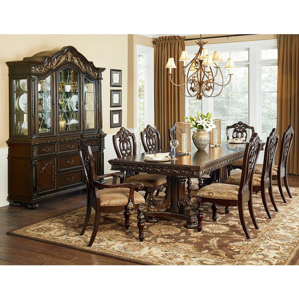 Fabric Upholstered Wooden Side Chair Set of 2 G981