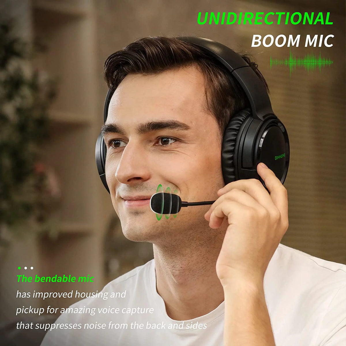 Green Gaming Headset with Microphone I7385