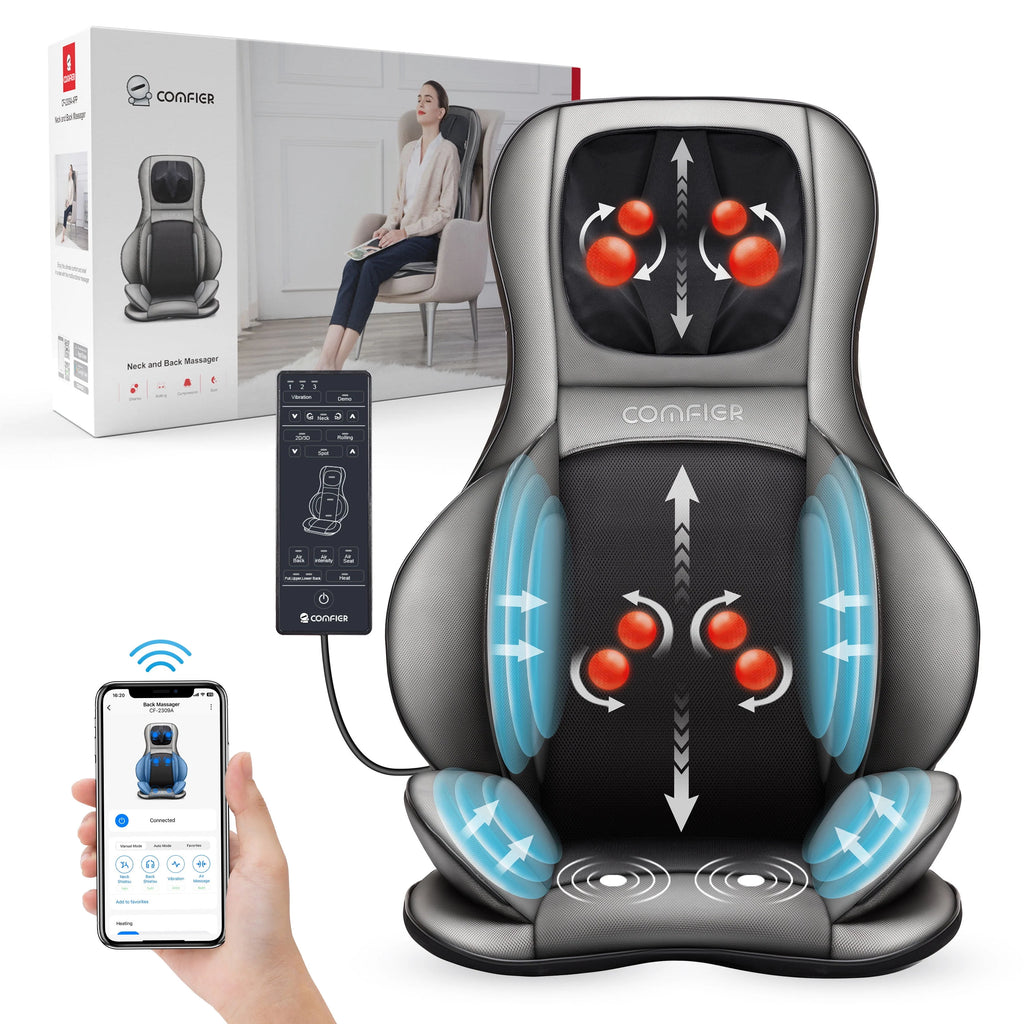 Black Shiatsu Massage Chair Pad C60565