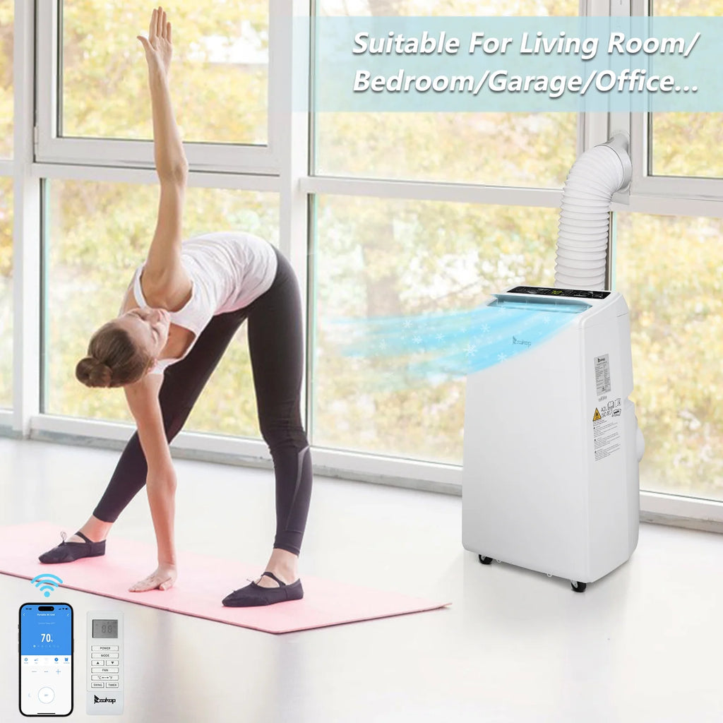 5100 BTU Portable Air Conditioner & Dehumidifier with Remote, White O60883