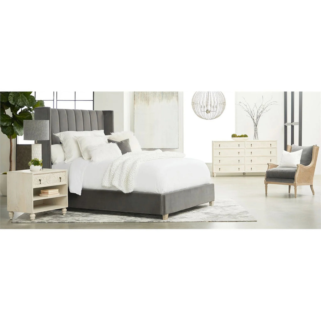 Gray Velvet Club Chair S179