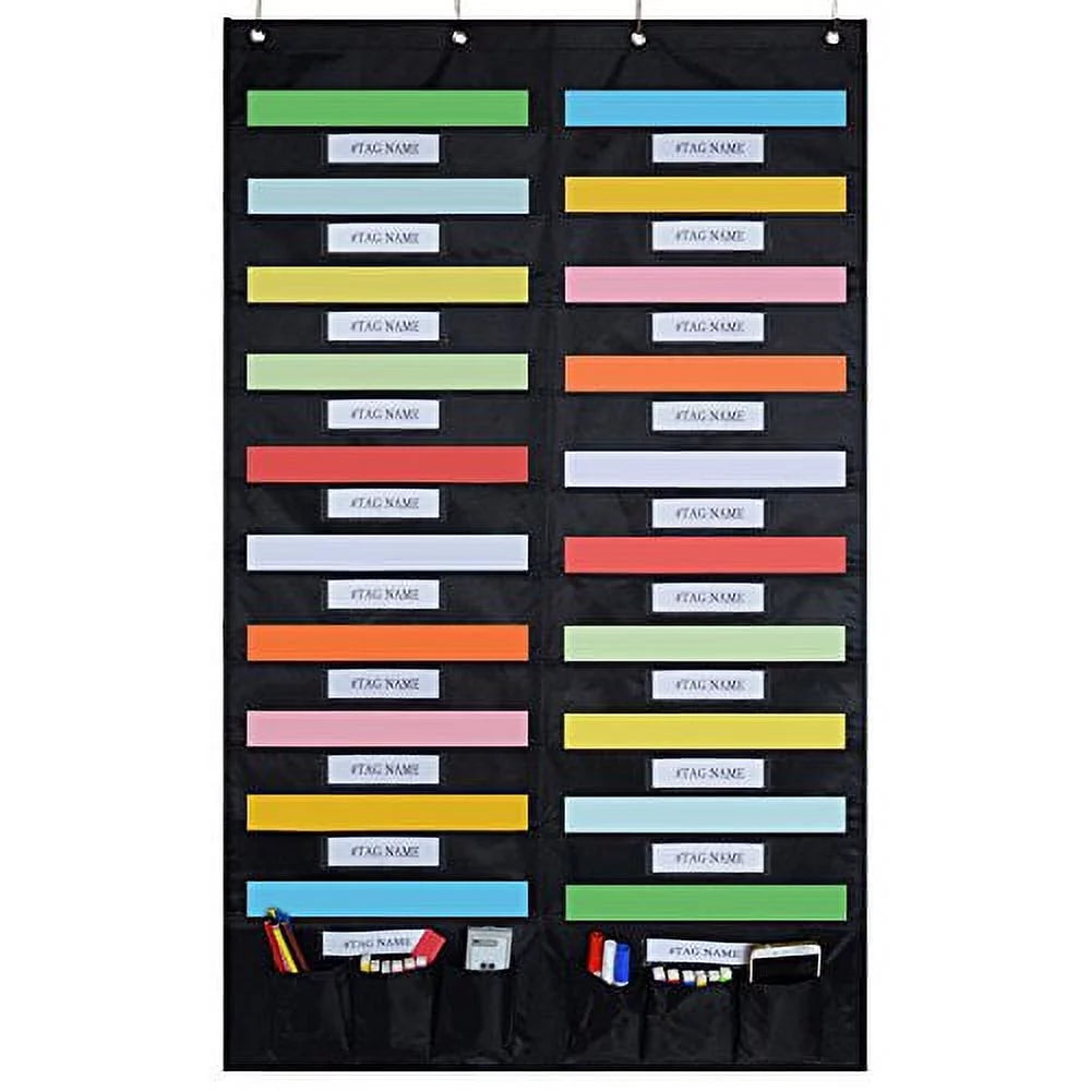 Hanging File Organizer 20 Pocket 6 Tool Pocket Wall Organizer C930