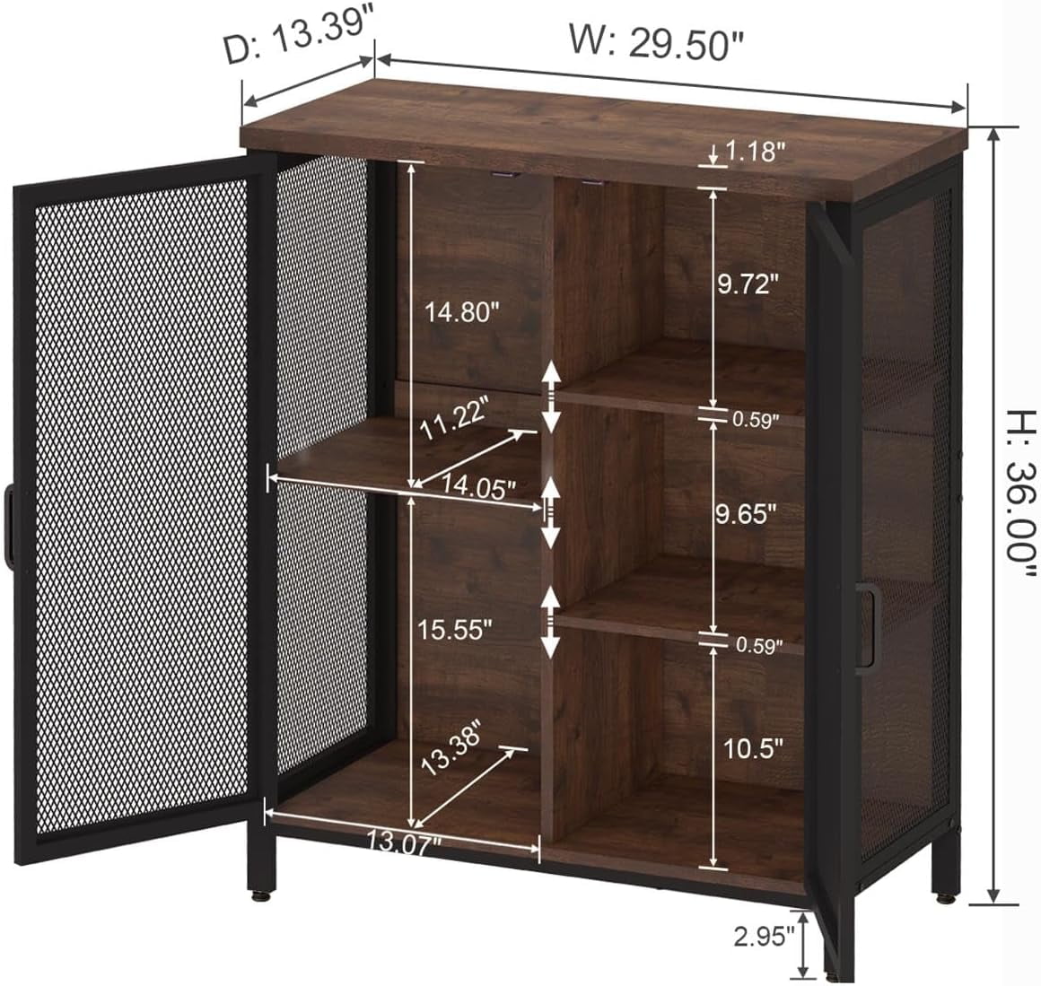 Small Oak Accent Cabinet with Storage Q10718