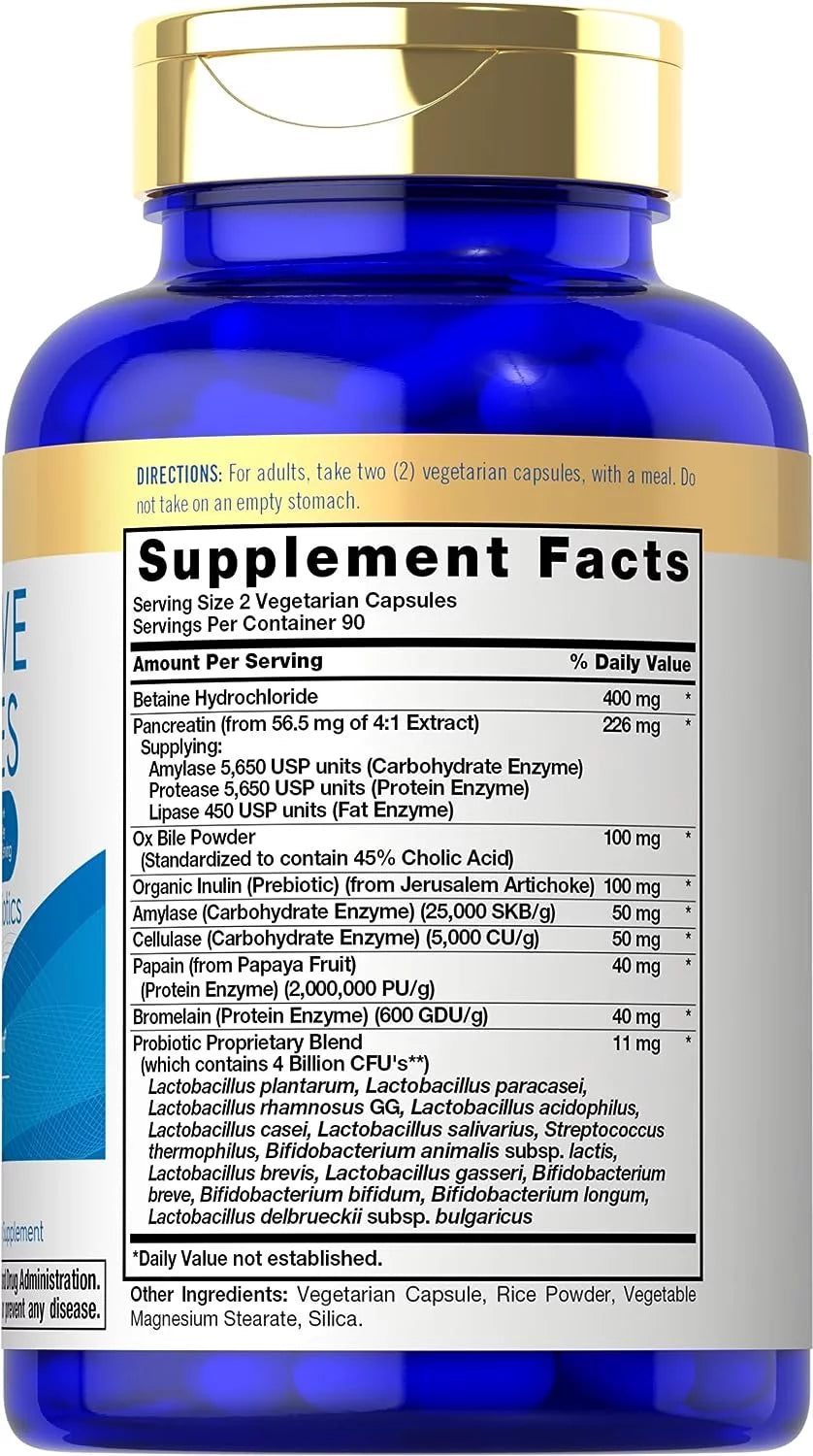 Digestive Enzymes with Probiotics and Prebiotics 180 Capsules Q6423