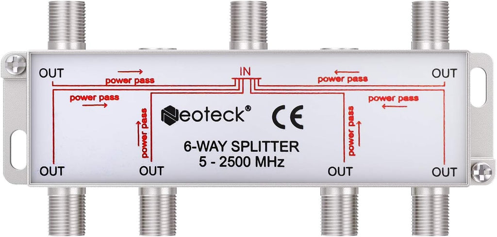 6-Way Coax Cable Splitter 5-2500MHz I37514