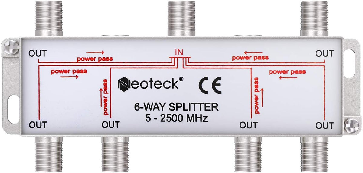 6-Way Coax Cable Splitter 5-2500MHz I37514