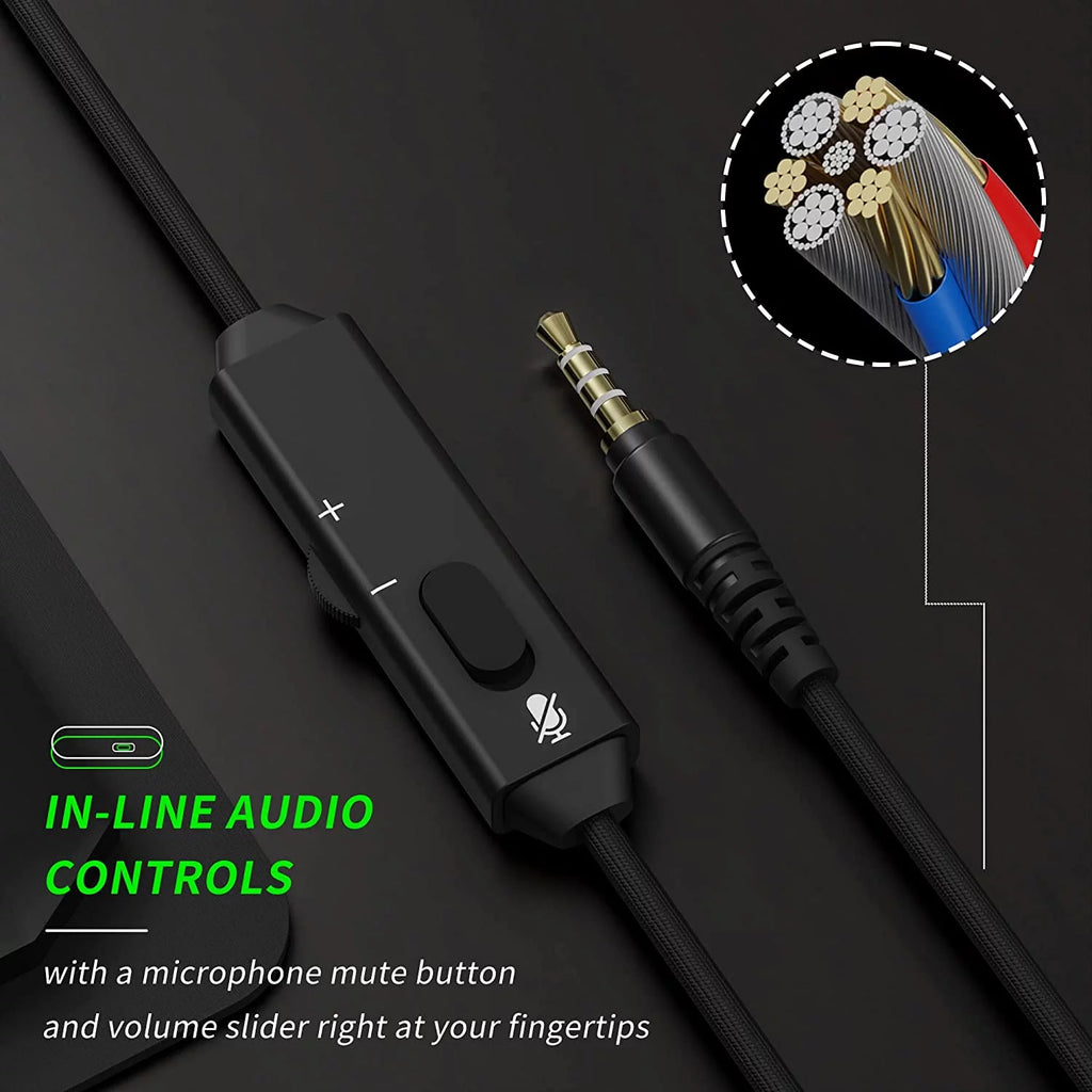 Green Gaming Headset with Microphone I7385