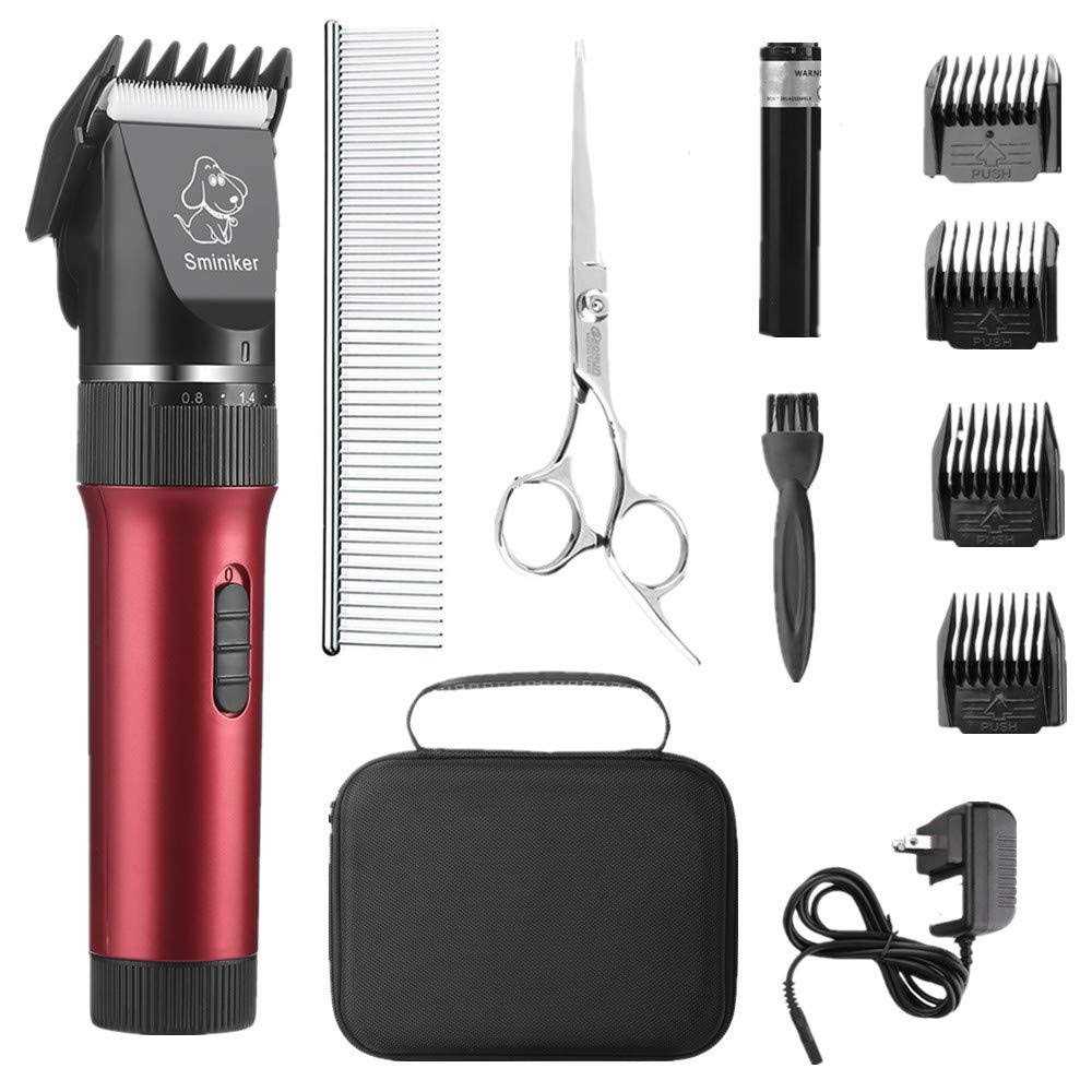 Rechargeable Cordless Low Noise Pet Clippers Grooming Kit with Storage Bag Y3535