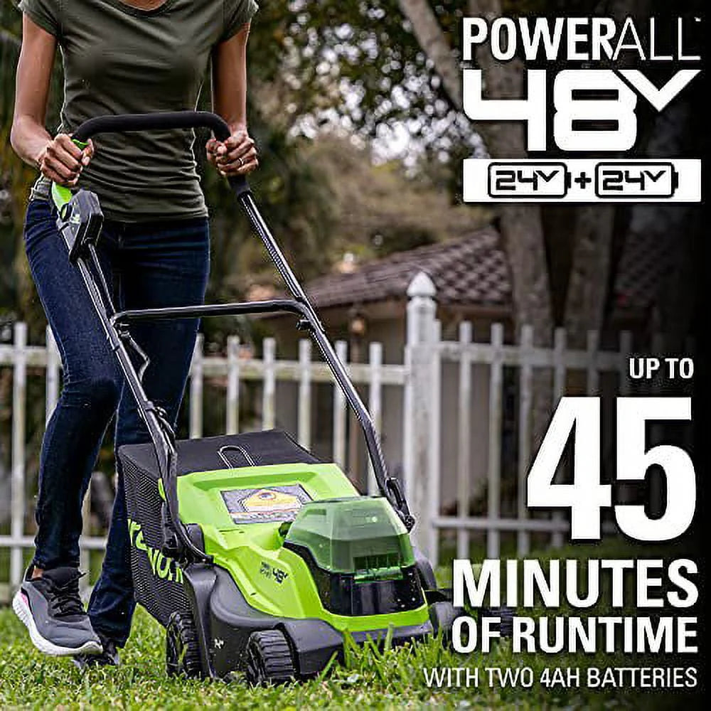 48V 14 Mower, 24V Axial Blower and 24V 10 String Trimmer Combo H749