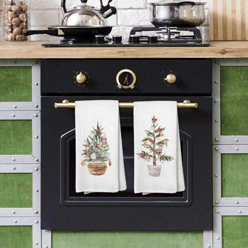 Christmas Tree Kitchen Towels, 16x24 Inch Set of 4 J771575