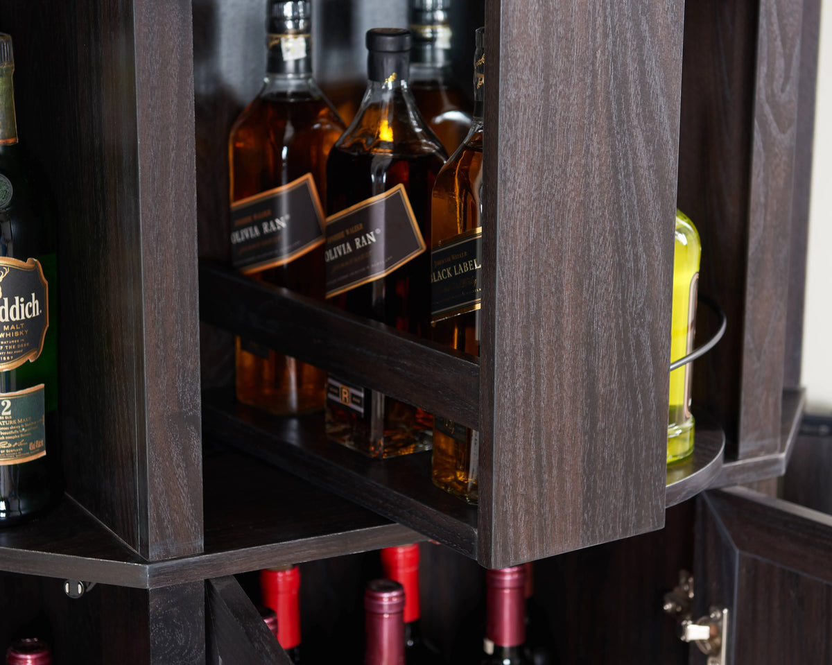 Black Corner Bar Cabinet N41892