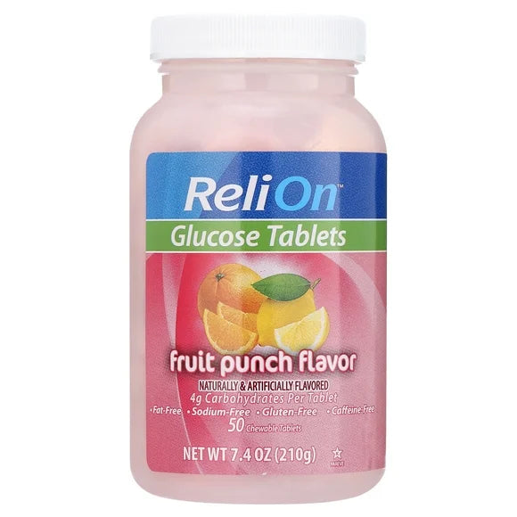 Glucose Tablets, Fruit Punch Flavor, 50 Count J3391
